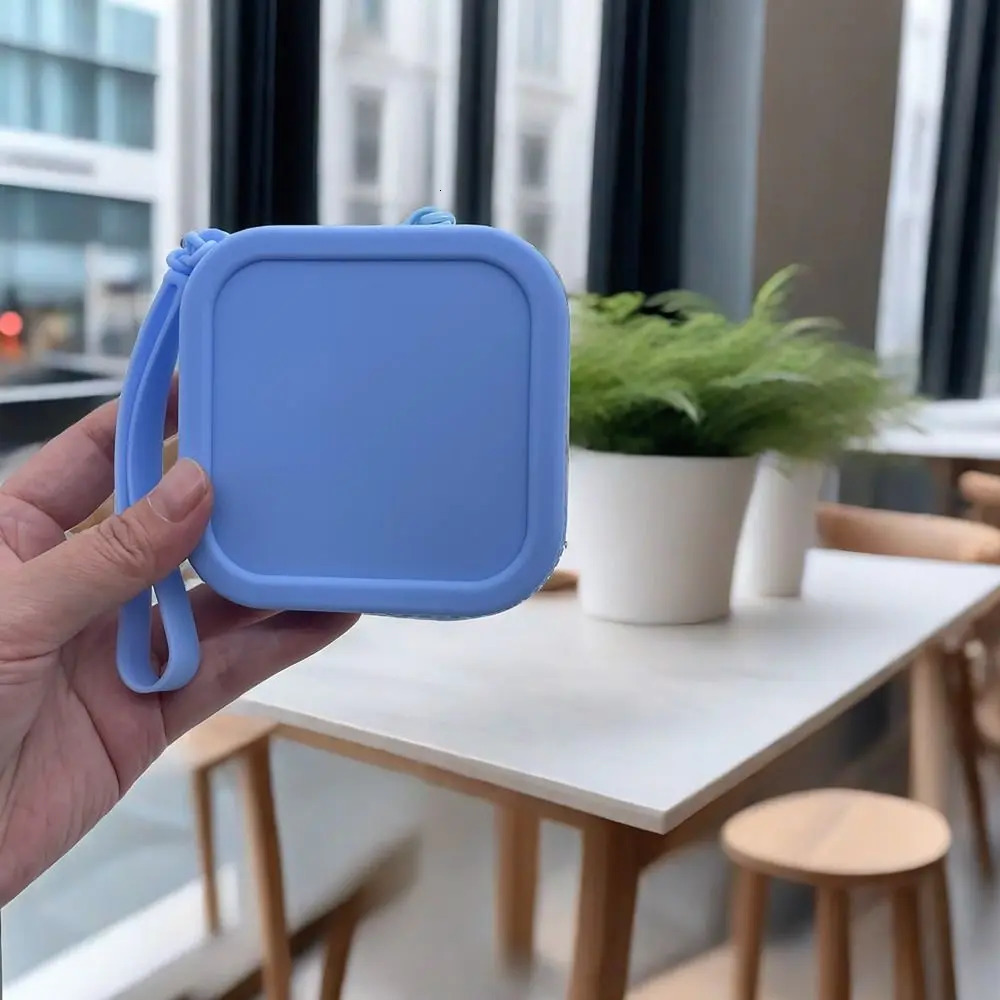 Silicone Organizer Wallet Coin Purse Simple Waterproof Zipper Cosmetic Bag Earphone Bag Students 241025