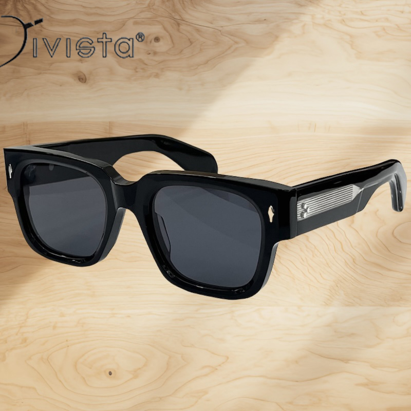 ENZO Acetate Sunglasses Designer Handmade TOP Quality High Square Acetate Glasses Retro Vintage Rectangular Frame for Men Driving Women Optical Exquis