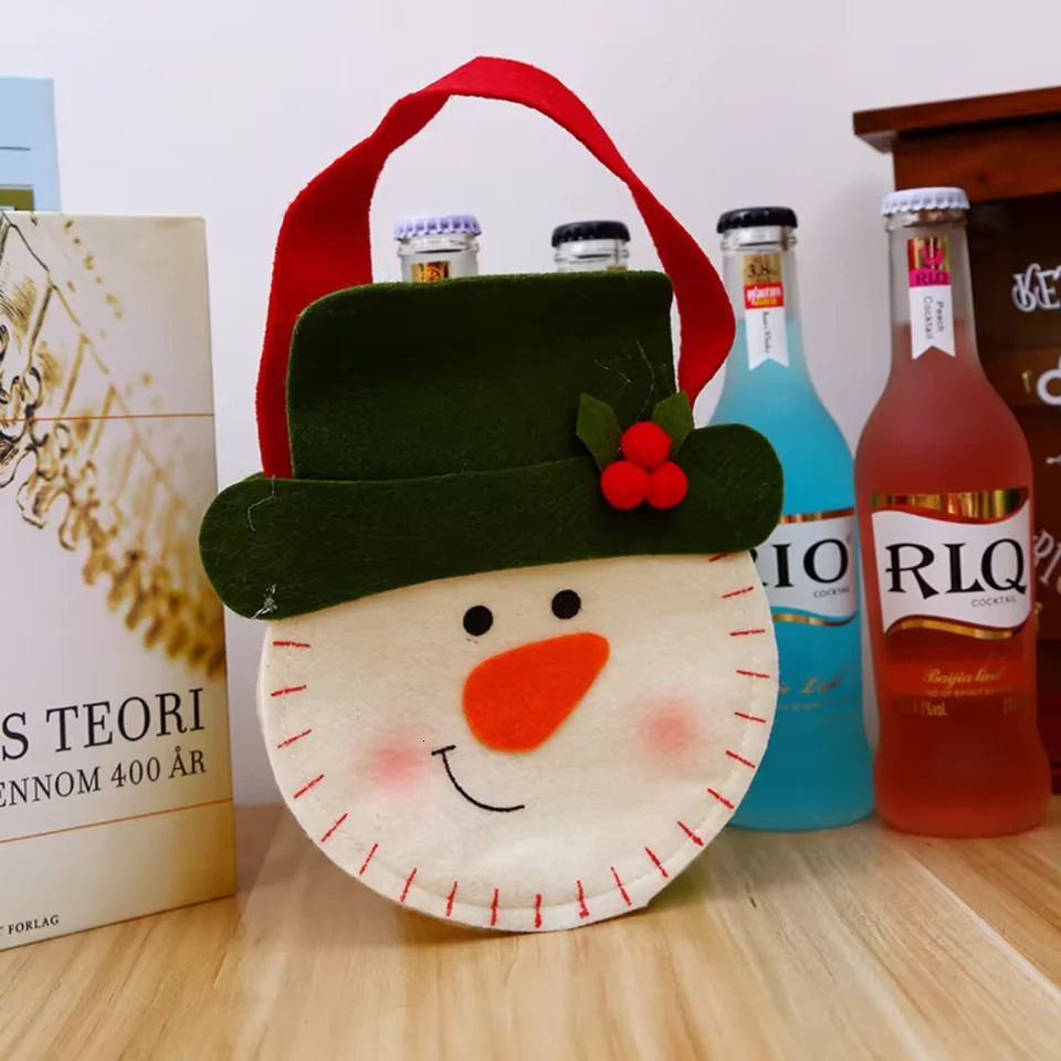 Christmas decorations -woven tote Gift Christmas gift Christmas Santa Sack Tote ren Candy Stocking 241025