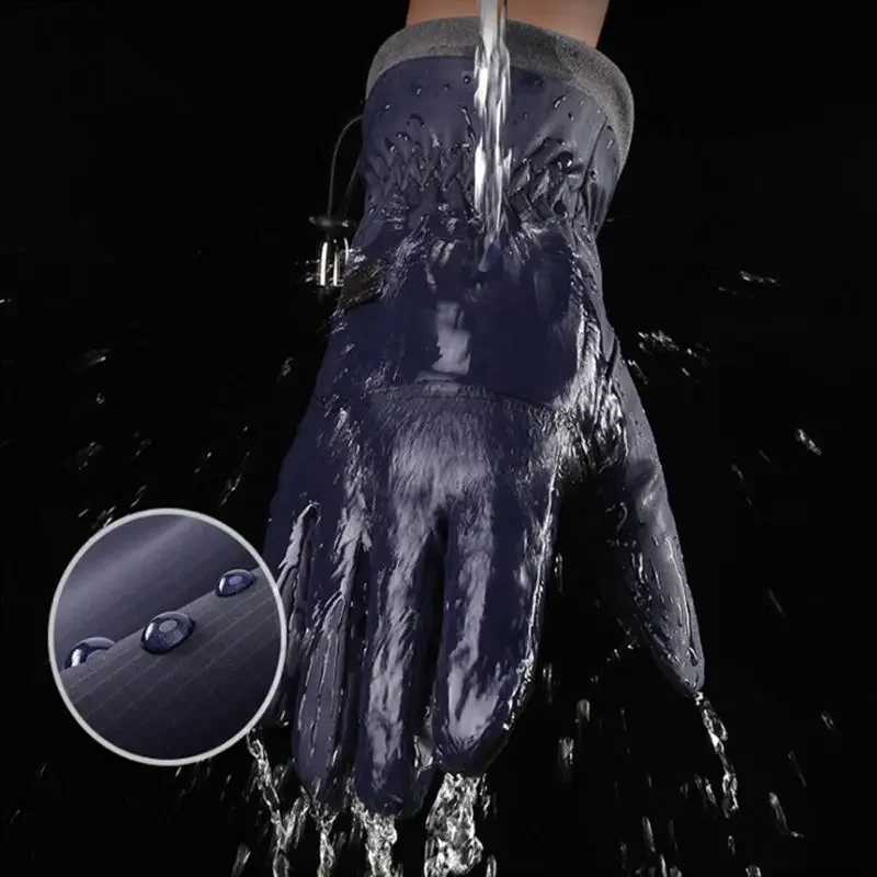 Winter Gs Mens Waterproof Windproof and Warm Gs Cold Weather Touchscreen Finger Driving Bicycle Running Skiing Gs W241026