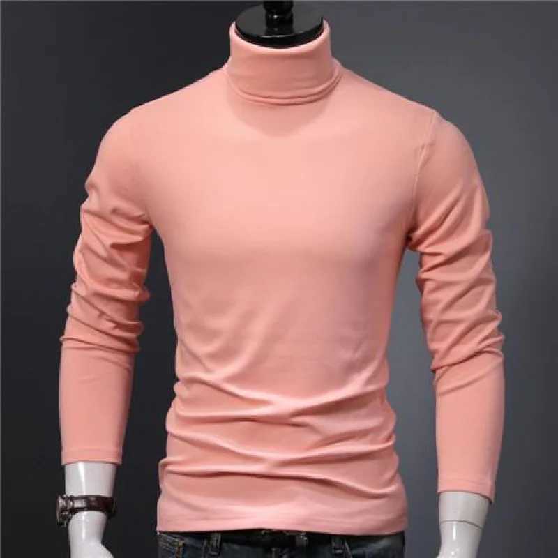 Mens Hot Turtle Neck Casual Slepwear Shirt S-2XL Sleve Ultra Thin Coat 5-Color Basic Sweater Bottom Winter W241026