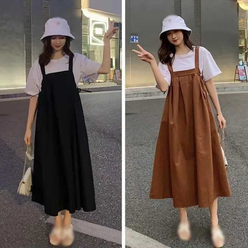 New loose dress fashionable and casual womens belt dress W241026