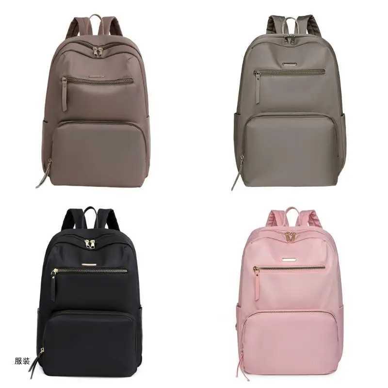D0UD Backpack Middle High School College Backpack Large Capacity Bookbags Teen Student Girl Daypack Black/Khaki/Gray/PinkXJ241026