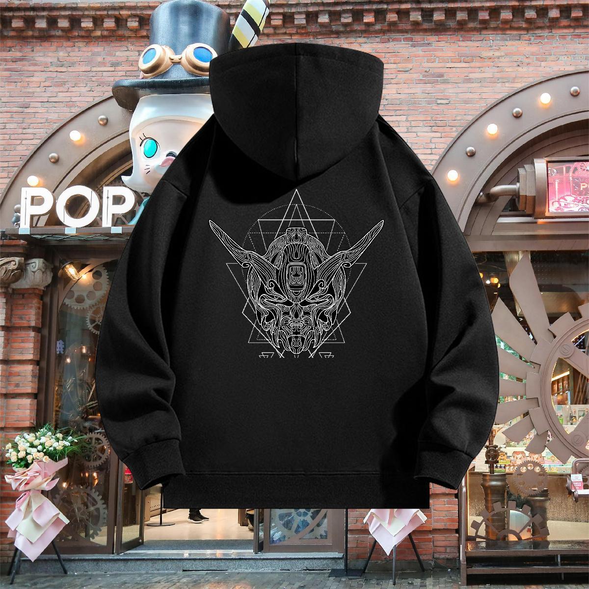 Designer Fashion Mens Hoodie Breathable Classic Men Clothes Hoodie Oversized Top Pullover Hoodie Anime Printing Street 350g Cotton