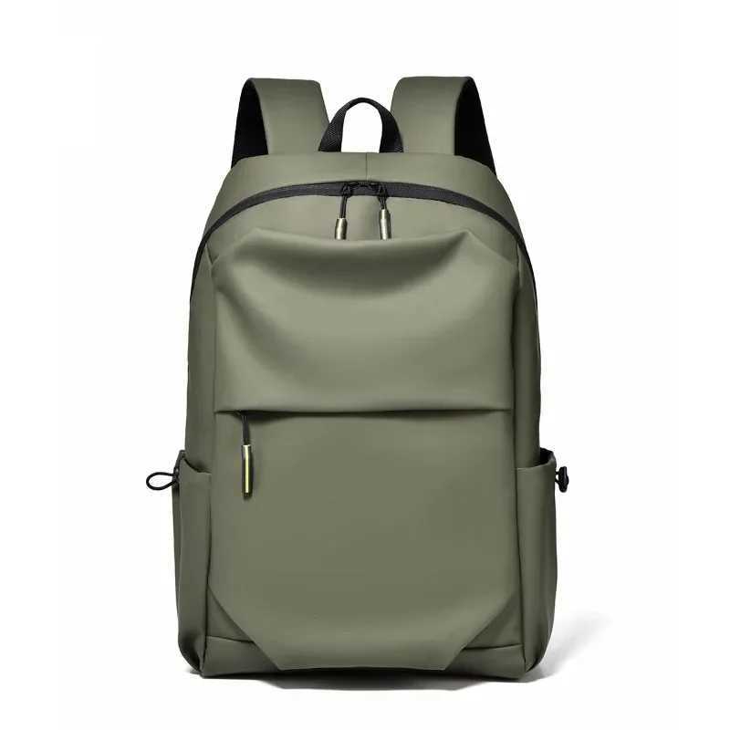 New Leather Film Backpack Mens Water-repellent Commuter Backpack Large-capacity Student SchoolbagXJ241026