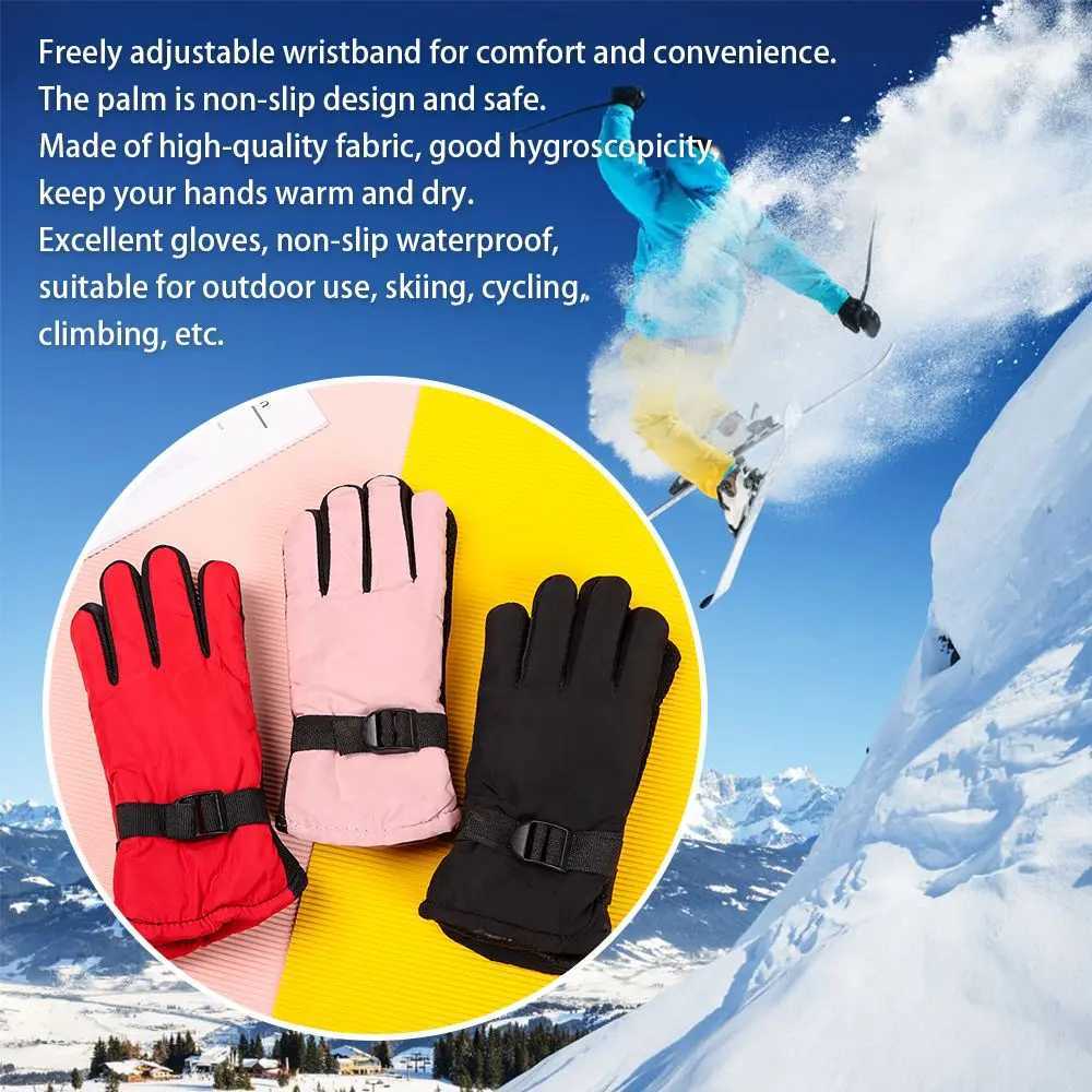 New Children Adult Winter Warmth Gs Boys and Girls Ski Board Windproof and Waterproof Thick Keep Warm Winter Must W241026