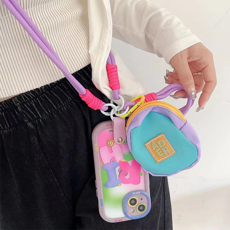 Portable Coin Purse Pendant Key Earphone Storage Bag Backpack Hanging Bag Wallet Pouch Outdoor Sports Waist Bag 241025