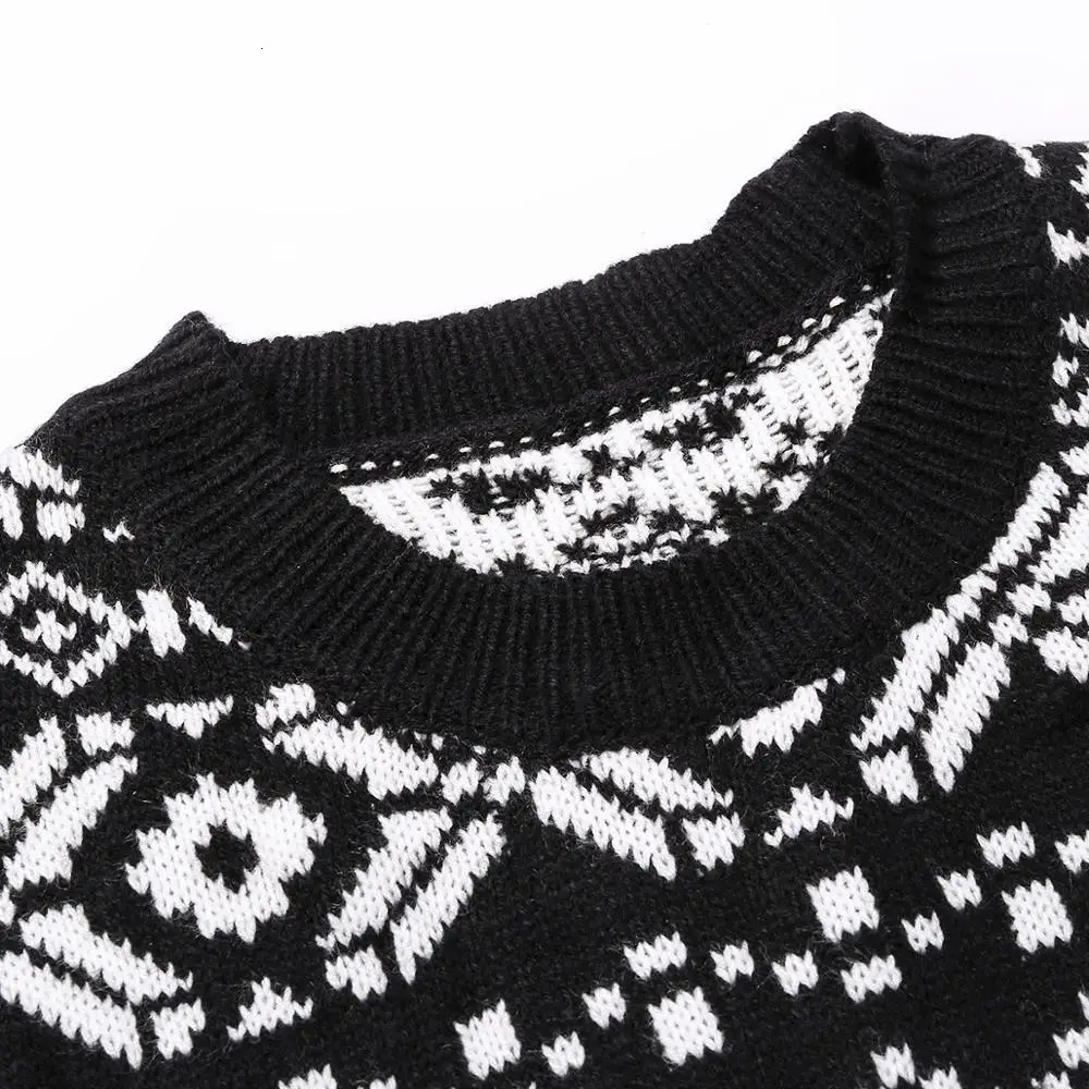 Christmas Sweater Women Deer Warm Knitted Long Sleeve Jumper Top Winter Autumn Pullovers Plus Size 241025