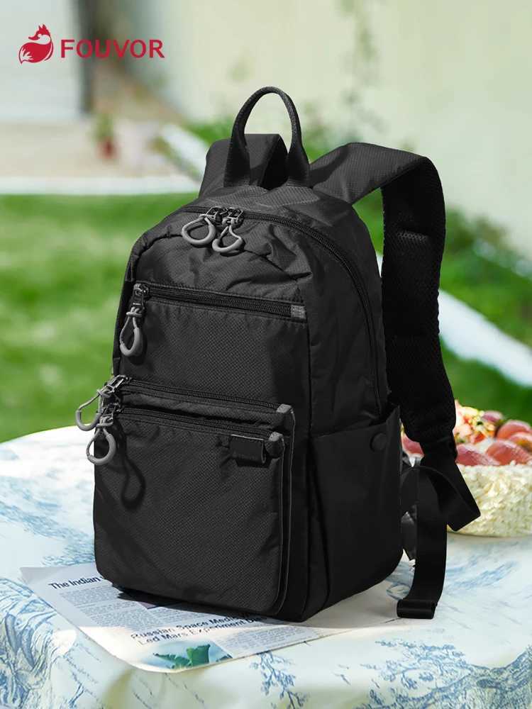 Fouvor 2023 Casual Backpack Female Shoulders Bag Oxford Commuter Large Capacity Outdoor Sports Women Canvas School Bag 2802-02XJ241026