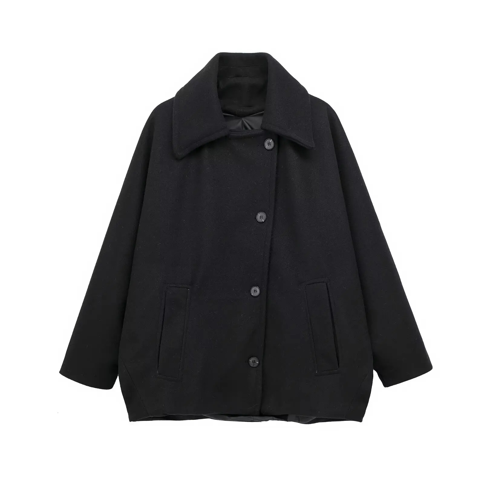 2024 autumn womens clothing European and American style French wool blend short coat jacket 241025