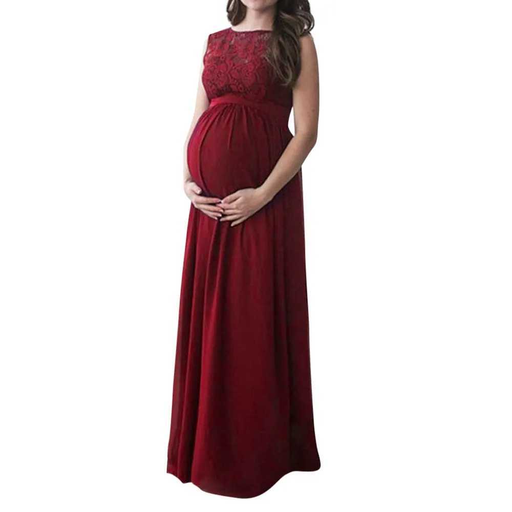 Pregnant womens lace long dress pregnant womens formal dress photography props clothing casual dress W241026