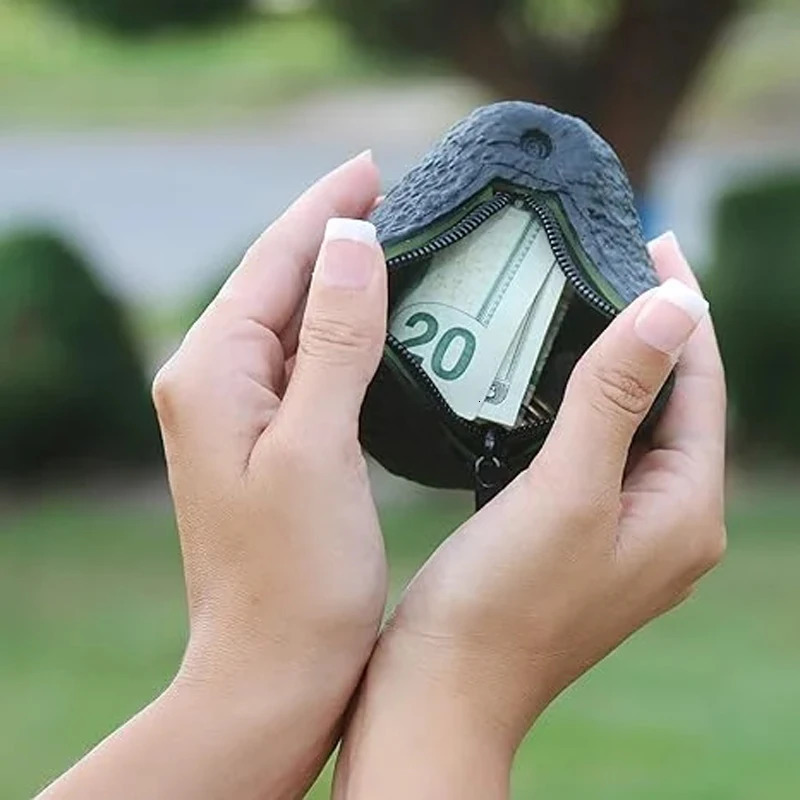 Creative Avocado Shape Mini Coin Purse Wallet Bag Pouch Fun Novelty Gift Portable Handbag Storage Bag Zipper Pocket 241025