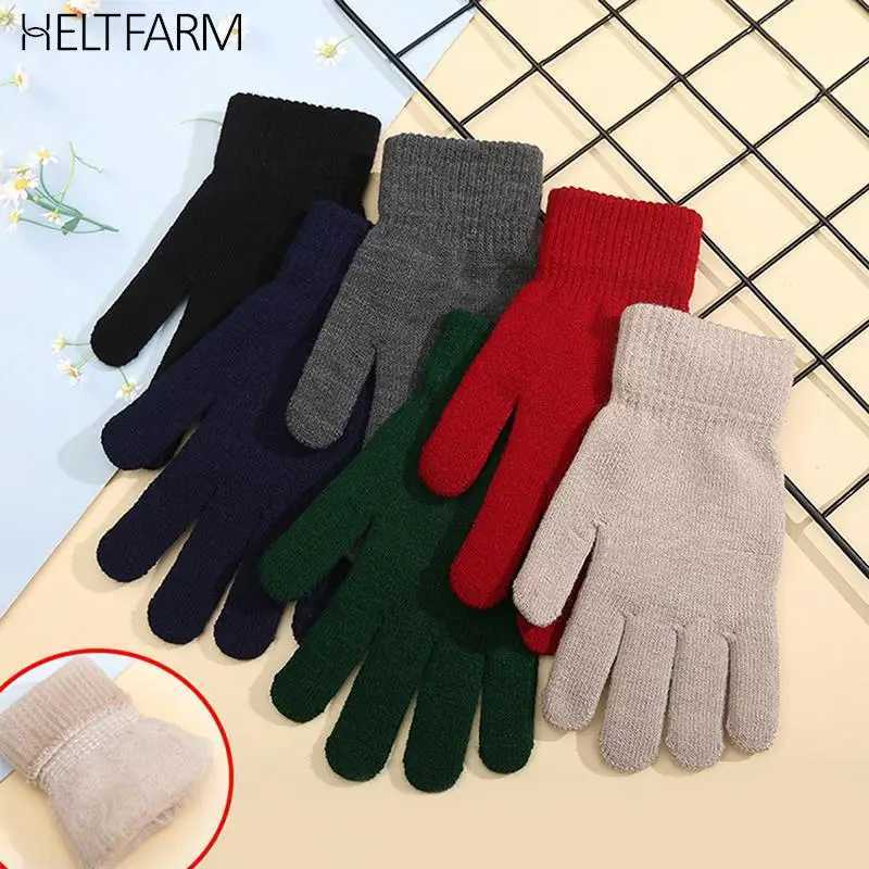 Winter Knitted Gs Mens Touch Screen Anti Cold and Warm Full Finger Gs Korean style Fully Matched Bicycle Cotton Gs W241026
