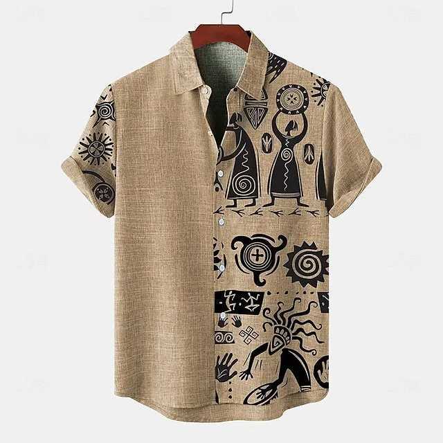 Summer and autumn fashion linen mens casual short sleeved shirts mens luxurious and comfortable 2024 W241026