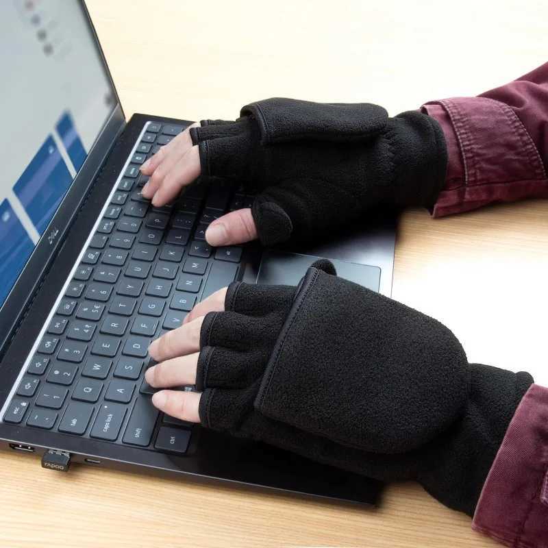 Winter Gs 3M Thinsulate Finger Open Skiing Gs Gloves Windproof Bicycle Gs Wool Warmth W241026