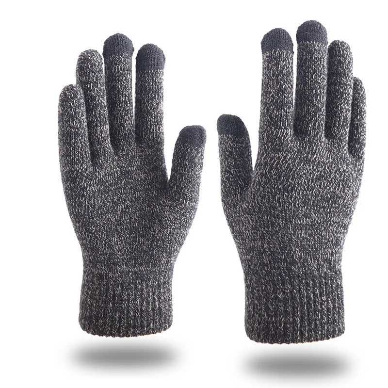 Mens and womens winter warm thick knitted touch screen Gs suitable for intelligent developers and users in cold weather W241026