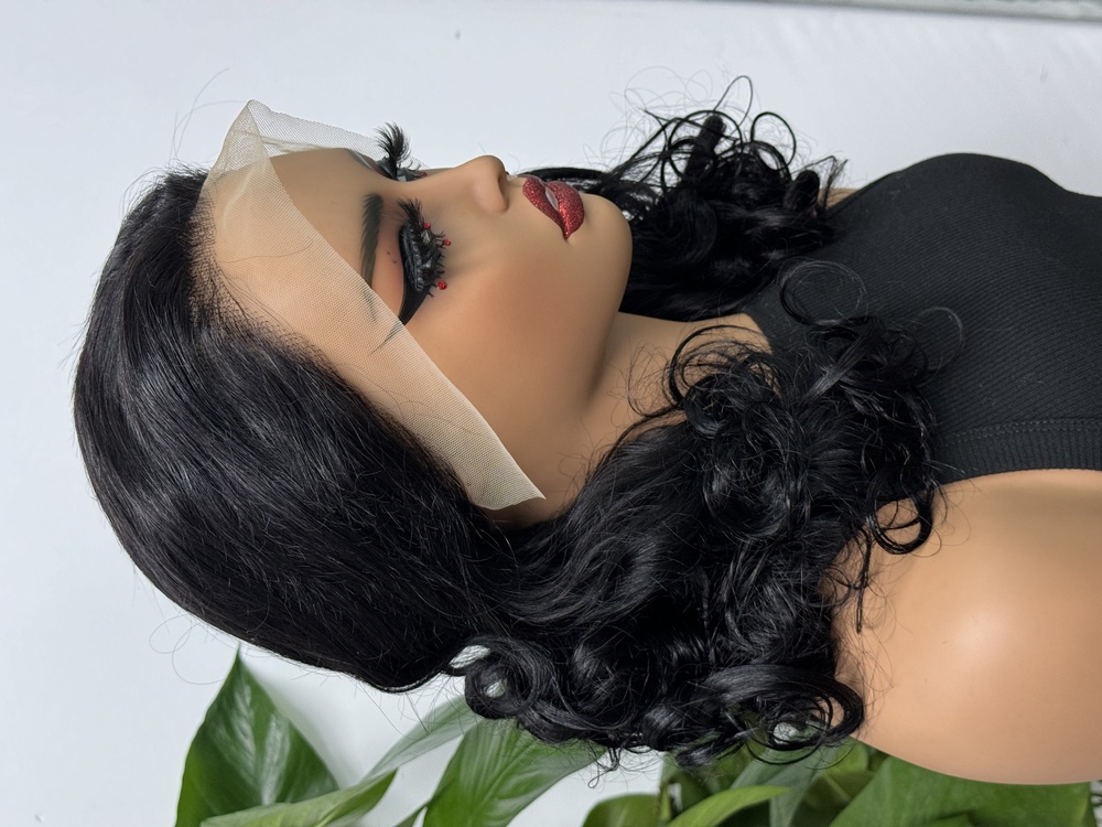 250% Density Bouncy Human 13x4 Lace Frontal Natural Loose Curly Brazilian Remy Hair Wigs for Black Women