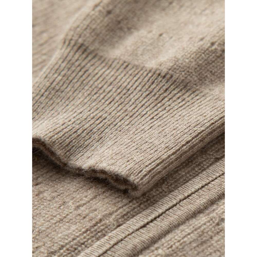 High Quality Autumn Winter Sweater 100% Cashmere Cardigan Long Sleeve O-Neck Zipper Coat Large Size Men Jacket Knit Shirt