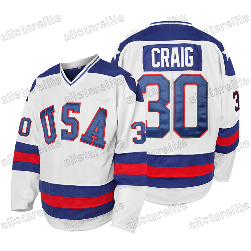 Men's 17 Jack Ocallahan 21 Mike Eruzione 30 Jim Craig Hockey Jersey Vintage Embroidery Breathable Sweat-wicking Shirt For Training Competition In