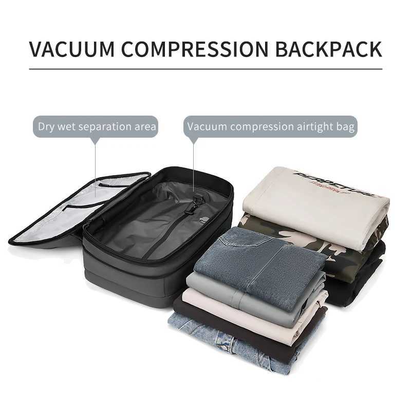 Men Travel Backpack vacuum compressi 17 inch Laptop Backpack Business Large Capacity school Backpack Expanded Hiking backpackXJ241026