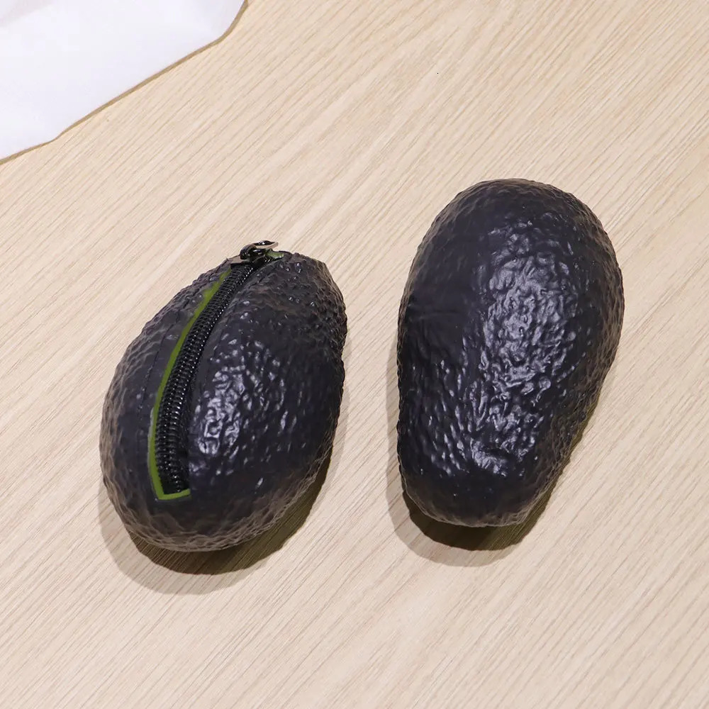Creative Avocado Shape Mini Coin Purse Wallet Bag Pouch Fun Novelty Gift Portable Handbag Storage Bag Zipper Pocket 241025