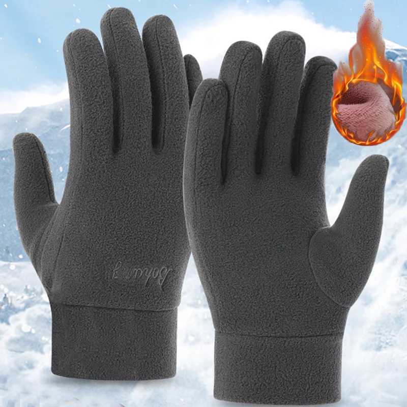 Winter Gs Mens Bicycle Womens Hot Wool Cold resistant Windproof Bicycle Outdoor Running Ski Gloves W241026