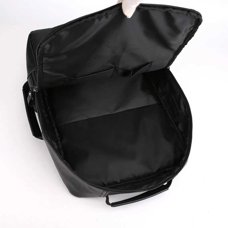 Business Backpacks For Men Waterproof PU Leather Laptop Bag Large Capacity USB Charging Rucksack Male Fi Travel Bagpack sacXJ241026