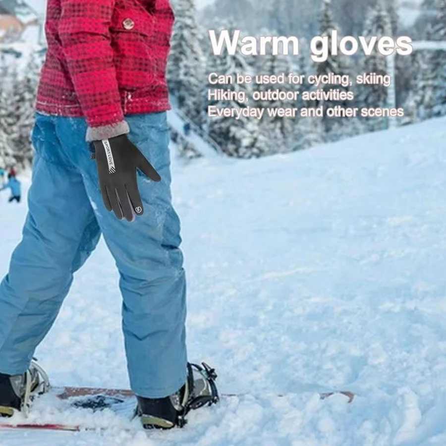 Winter Finger Waterproof Gs Womens Touch Screen Windproof Sports Driving Motorcycle Skiing Anti slip Warm Bicycle Mens Gs W241026