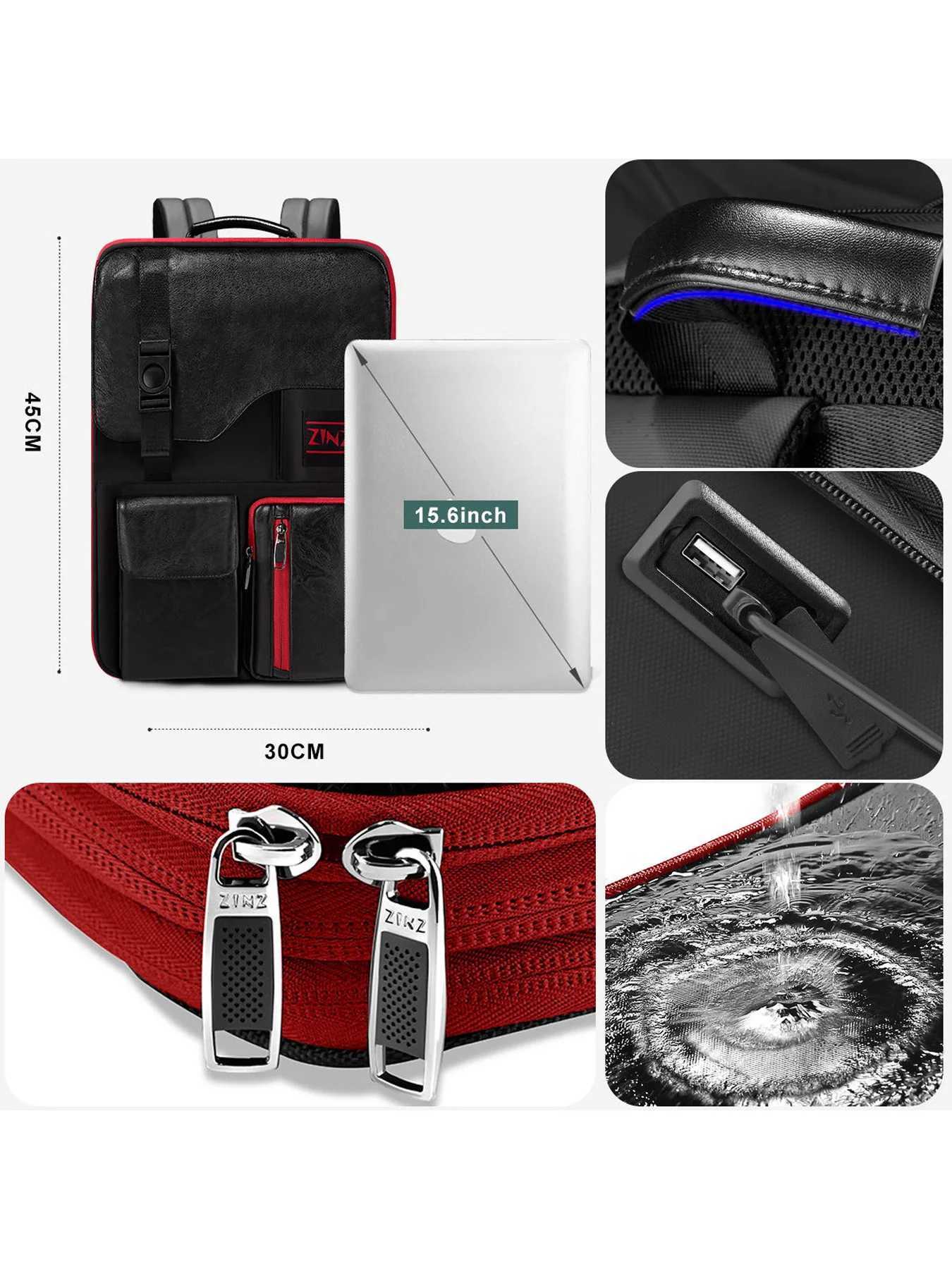 Slim Expandable Laptop Backpack 15.6 Inch Business Backpack Waterproof Anti-Theft Travel Backpack Daypack for Men and WomenXJ241026