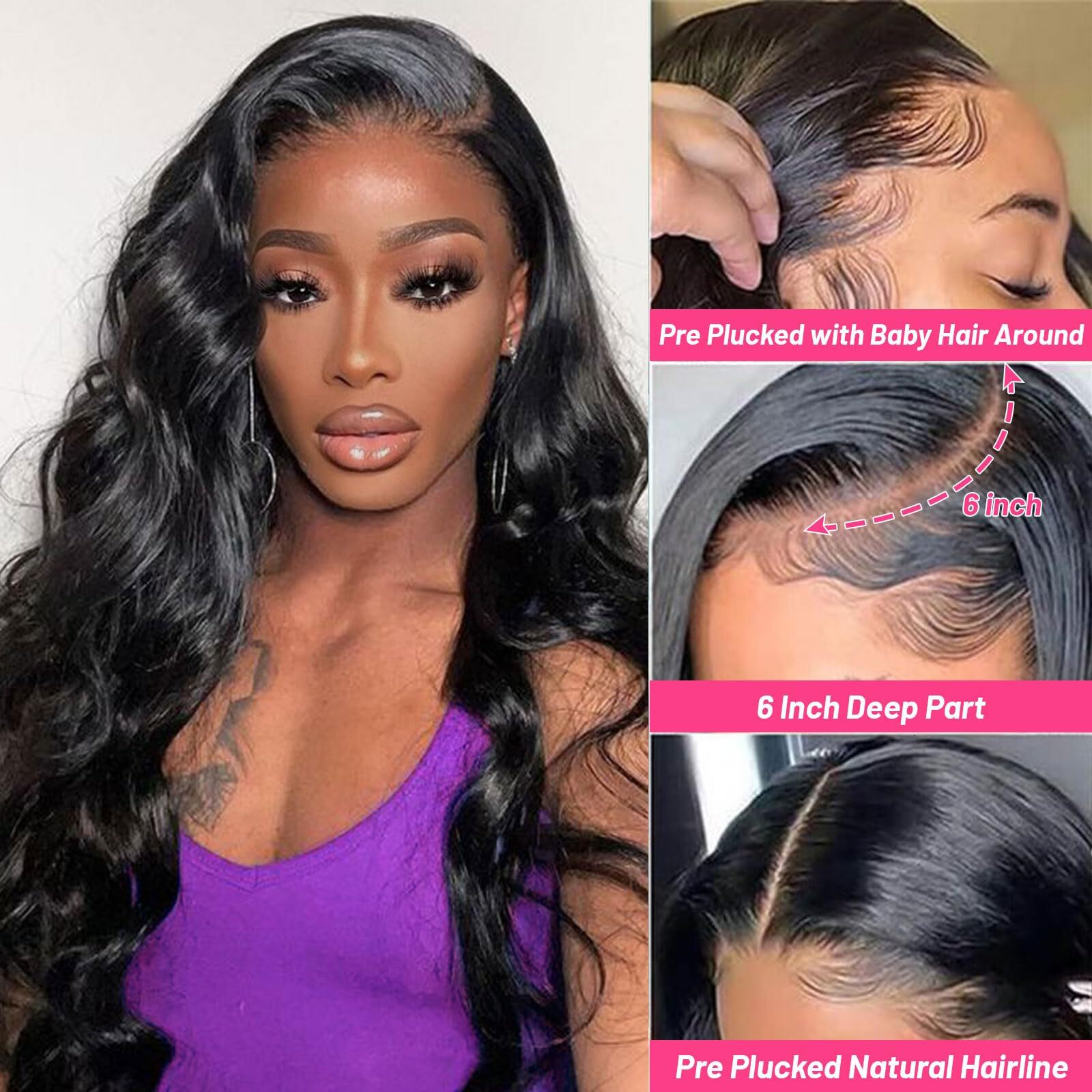 13x4 Body Front Wig 13x6 Hd Lace Frontal Human Hair for Women Water Wave Brazilion Glueless Wigs Ready to Wear