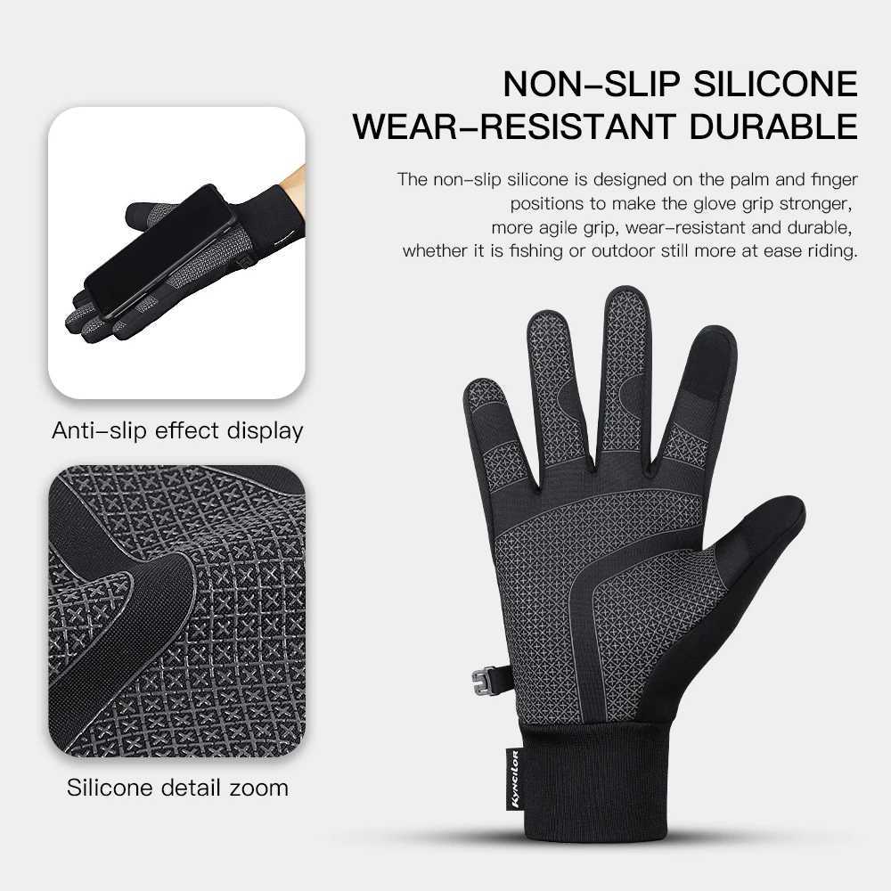 Outdoor Winter Warm Bike Gs Black Windproof Touch Screen Bike Gs Camping Hiking Running Motorcycle Gs Mens W241026