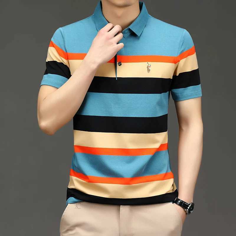 Fashionable mens collar shirt breathable mens clothing comfortable retro trend mens clothing summer vacation shirt W241026