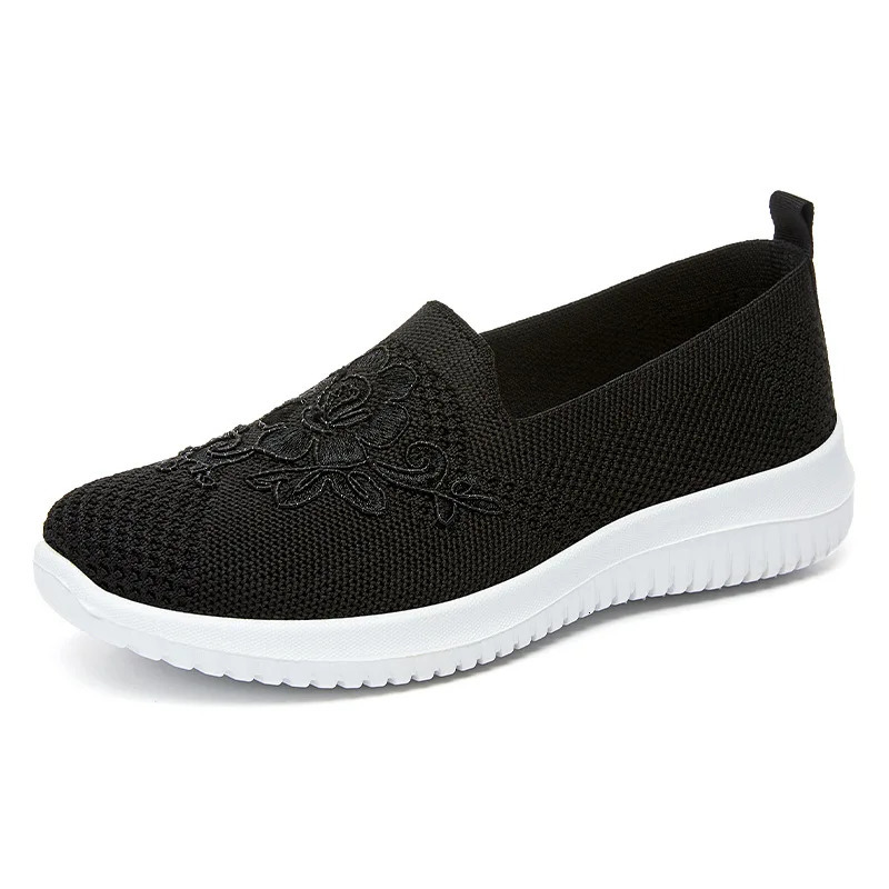 Purple Flats Shoes Womens Loafers Knitted Mary Janes Sandals Grandma Cozy Flats Womens Summer Sports Shoes Breathable Dance Shoes 241024
