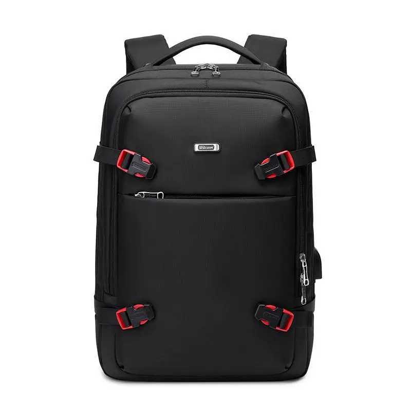 WIERSOON 45L Male Expandable Large Capacity Traveling Backpack for 17 inch Laptop Mens Backpack Approved Weekender BagXJ241026