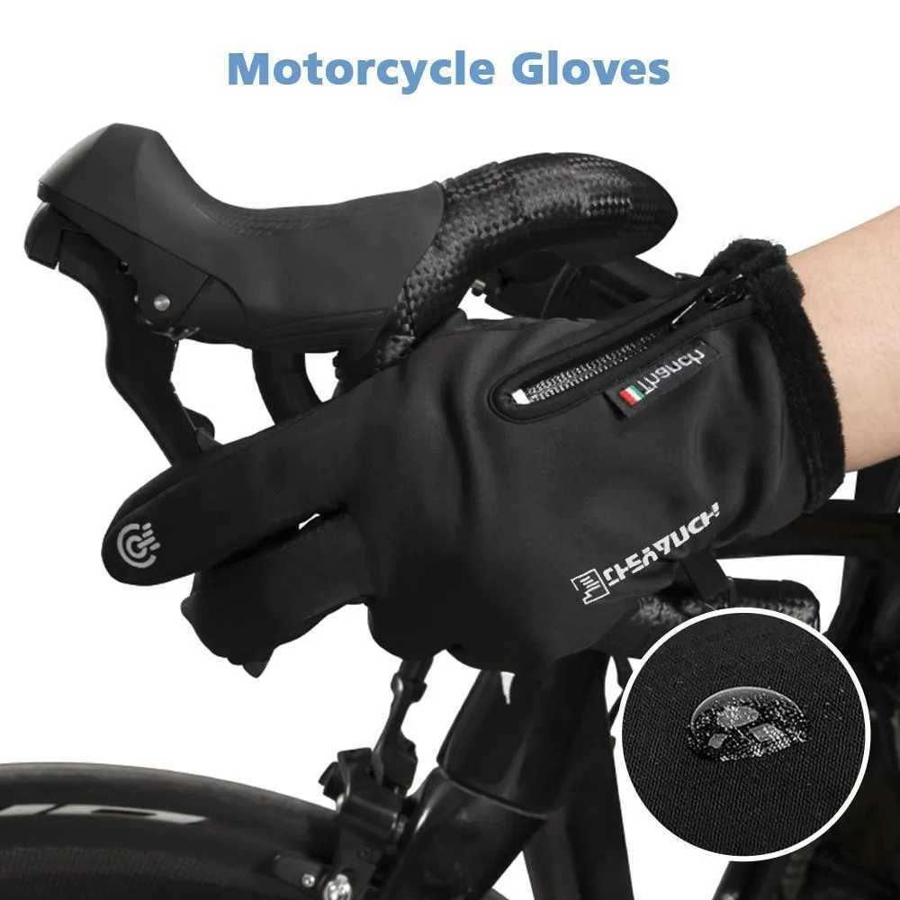 Motorcycle Gs Winter Hot Wool Lining Waterproof Touch Screen Anti slip Motorcycle Riding G W241026