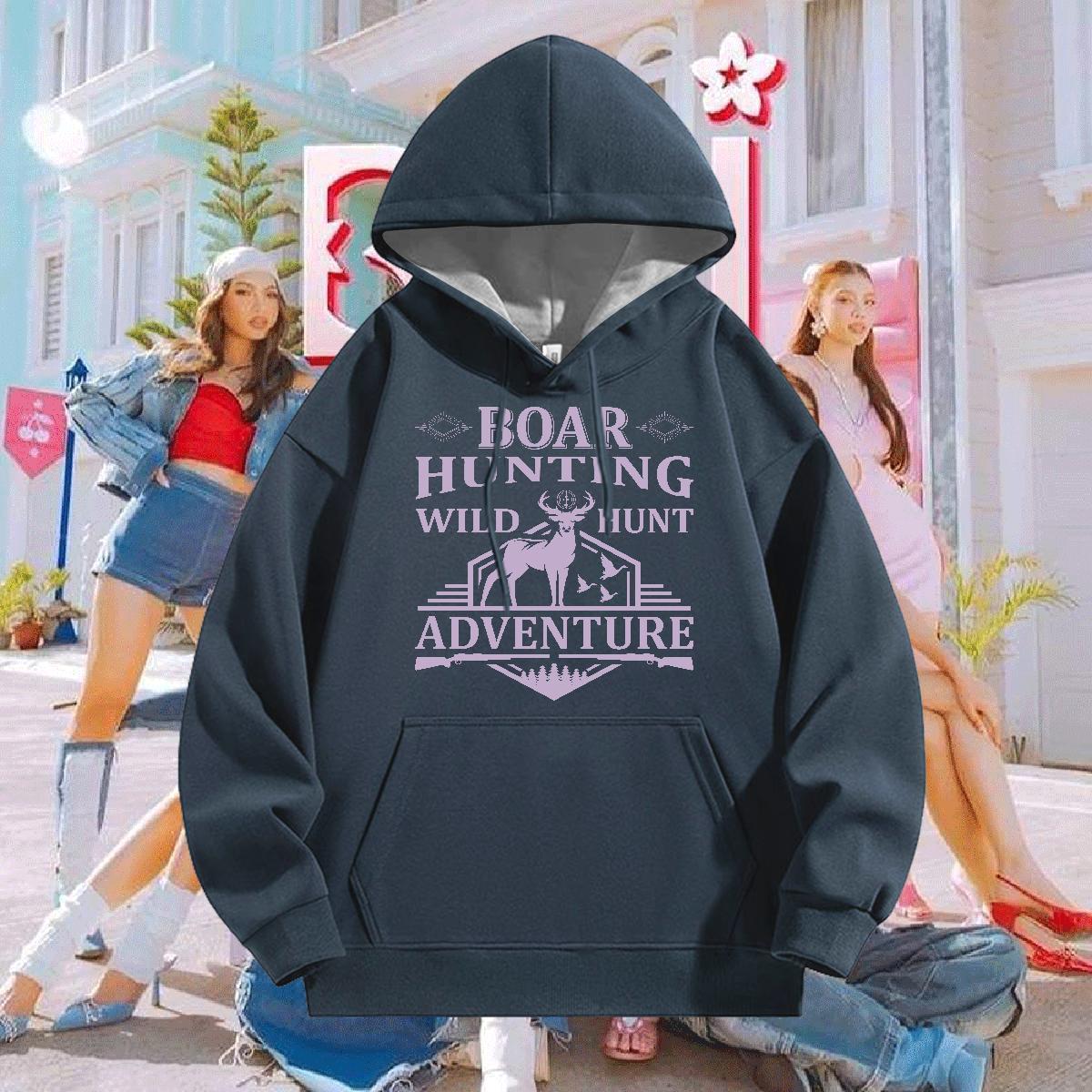 DIY Hoodie For Man Long Sleeve Drawstring Loose Fit Hoodie Pullover Anime Print Tops Pullover Hoodie Autumn Winter Cotton 350g