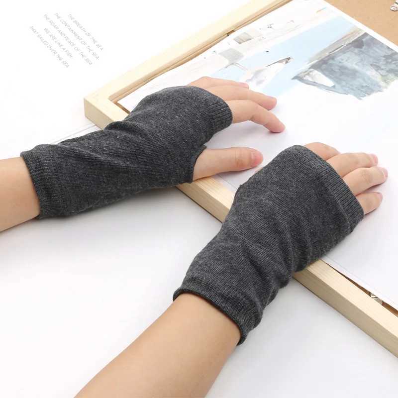 Black Punk Wrist Length Female Fingers Gs Mens Black Ninja Sports Outdoor Hip Hop Gs Cool Elastic Short Cotton Gloves W241026
