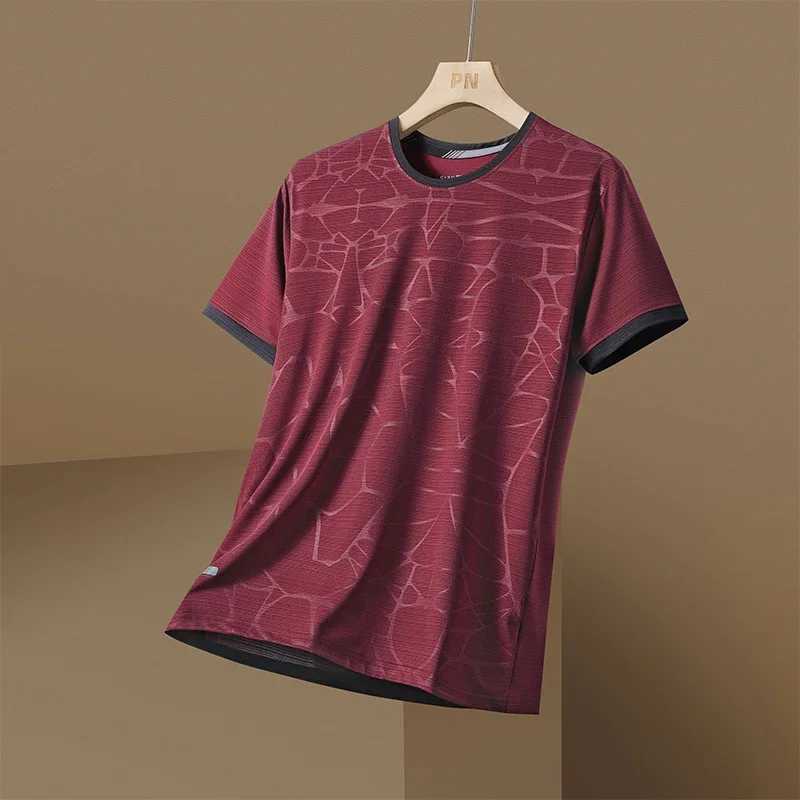 ICE Silk Quick drying Sports T-shirt Mens 2023 Short Summer Leisure Running Oversized 3XL Top Ts Gym T-shirt W241026