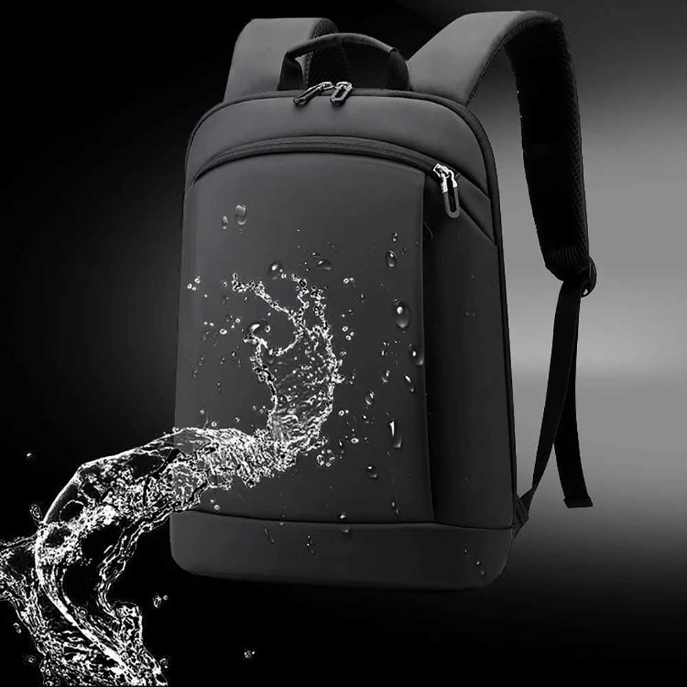 Ultra-thin Laptop Backpack 15.6 Inch Business Men Bag Women Backpacks Solid Color Unisex Backpacks Slim Back Pack mochila hombreXJ241026