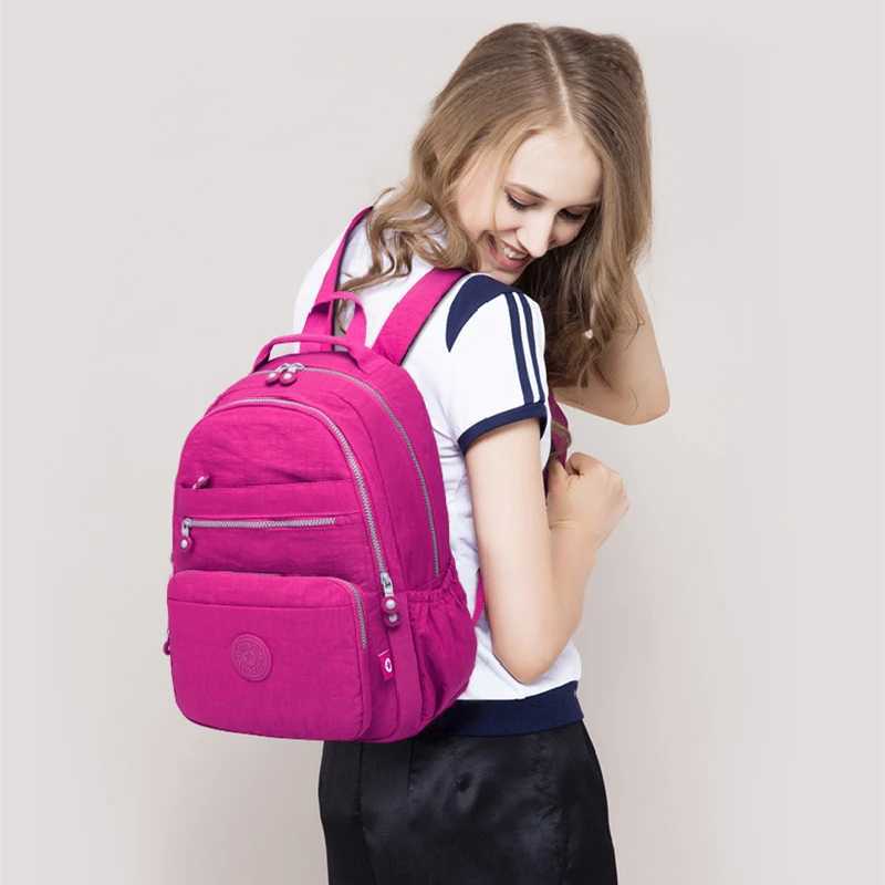 Highend Grey A4 Large Capacity Women Men Laptop Backpack Boy Girl Lightweight Waterproof Schoolbag Travel Bag Red Purple M1604XJ241026