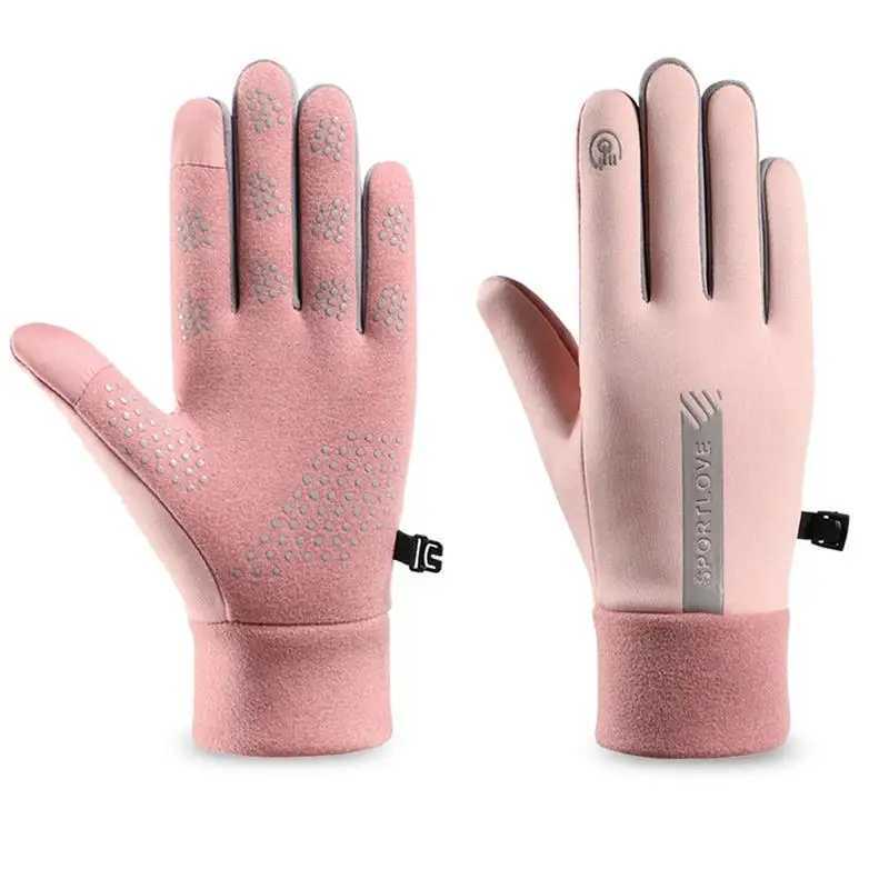 2024 Winter Gs Womens Bicycle Hot Wool Cold resistant Windproof Bicycle Outdoor Running Ski Gloves W241026