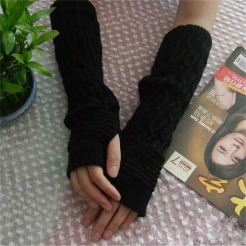 Womens Knitted Long Hands Gs Warm Embroidery Winter Gs Fingers Gs Womens Guantes Inviero Mujer Luvas W241026