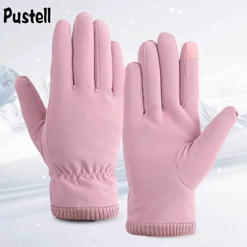 Winter waterproof womens skiing Gs touch screen plush to keep warm and skin friendly outdoor windproof womens bicycles Gs W241026