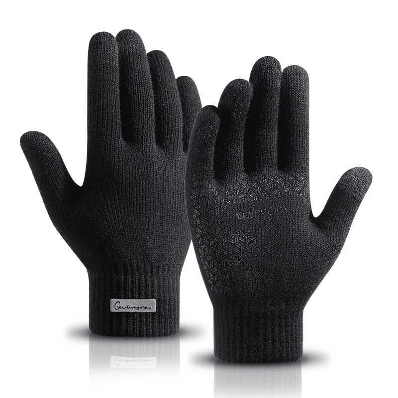 Arctic velvet knitted Gs suitable for warm men in autumn thick plush in winter anti pilling wool touch screen anti slip and windproof W241026