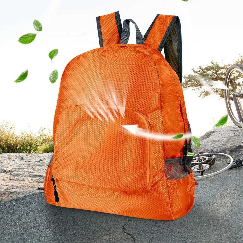 Large Capacity Foldable Ultralight Backpack Waterproof Polyer Outdoor Sports Daypack Travel Bag Zipper Sports Knapsack MenXJ241026