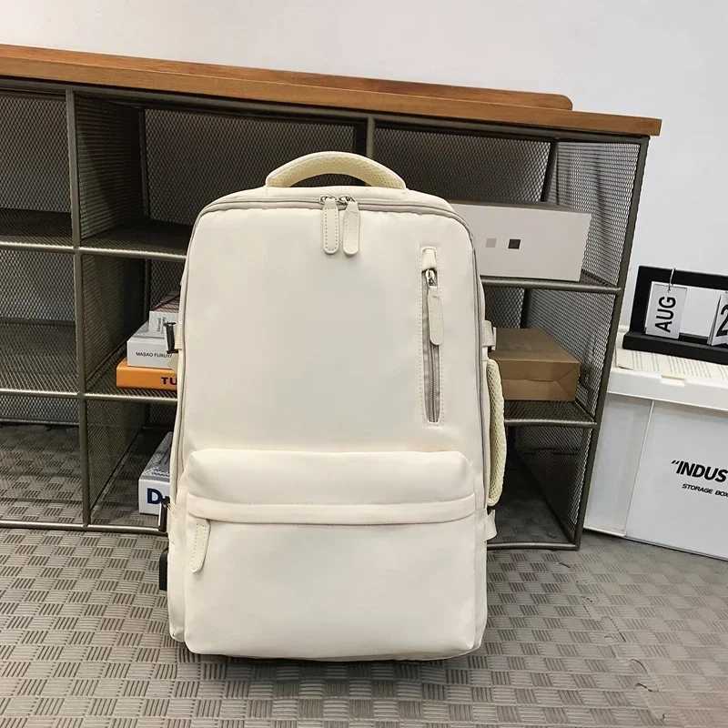 Solid Expand The Capacity of The Backpack 2024 High Quality Couple of School Bag Lady Business Travel Computer BackpackXJ241026