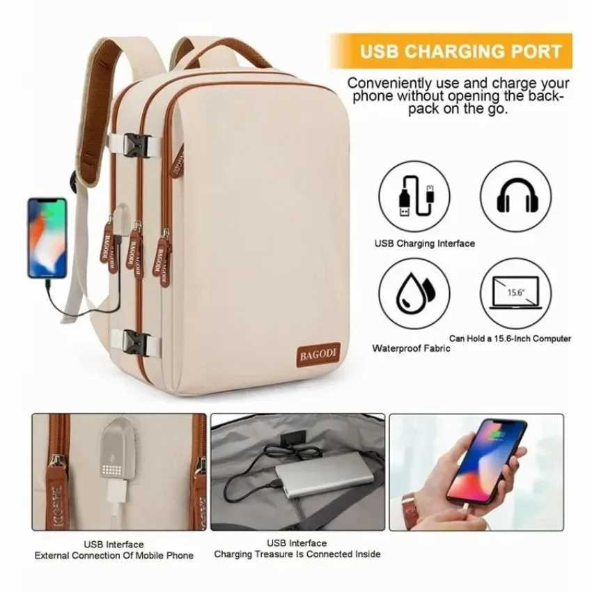 Airplane Travel Backpack For Women Laptop Bag Luggage Large Capacity Business Womens Bags Expandable Multifunctional BackpacksXJ241026