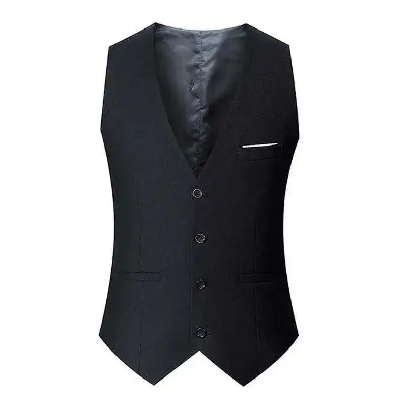 Solid Color Fat Man Large Size Vest 2024 Winter Slim Gray Unhooded Ordinary Single Breasted Casual Four Seasons 241025