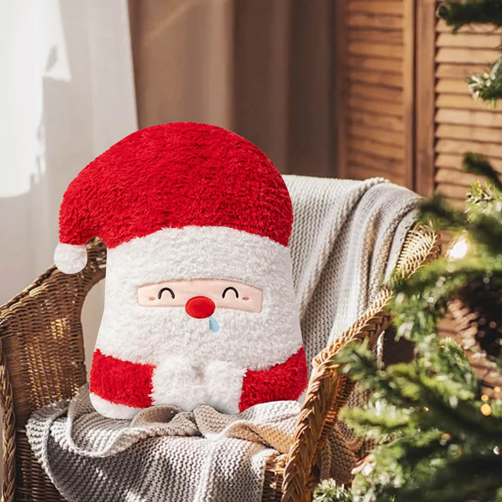 Santa Claus H throws pillows that are soft cute stuffed with pillows and large Christmas hug pads for sliding pillowcases in family bedrooms 241024
