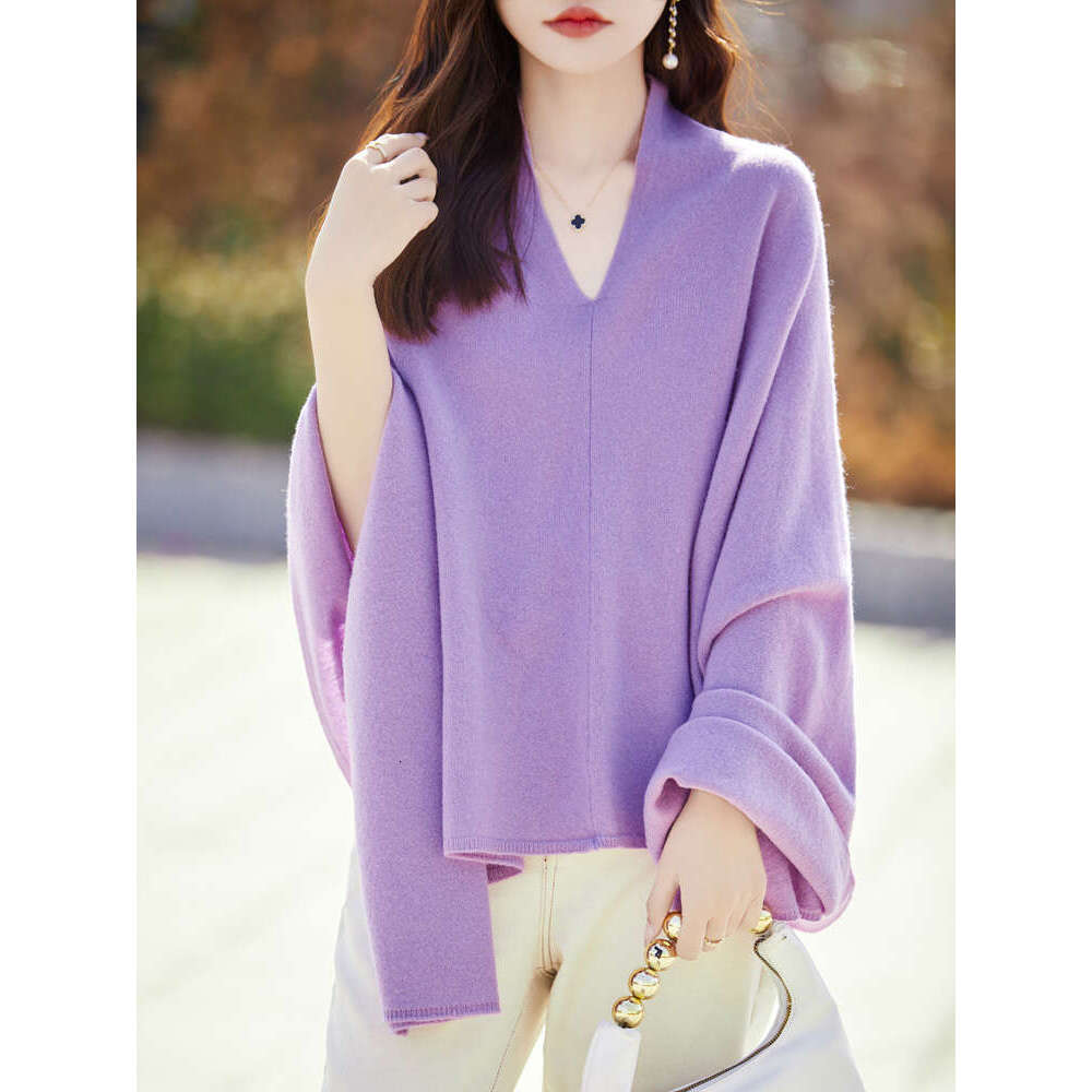New Spring 100% Merino Wool Pullover For Women Soft Solid Cashmere Knitwear Shawl Scarf Female Korean Popular Sweater Tops